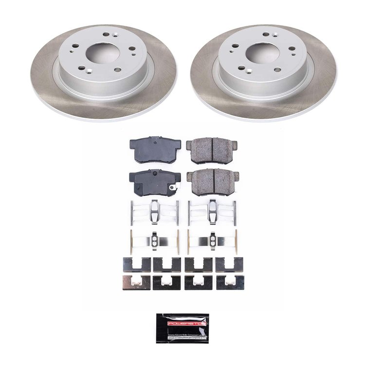 SC3128 Semi-Coated Rotor & Low-Dust Ceramic Brake Pad Kit
