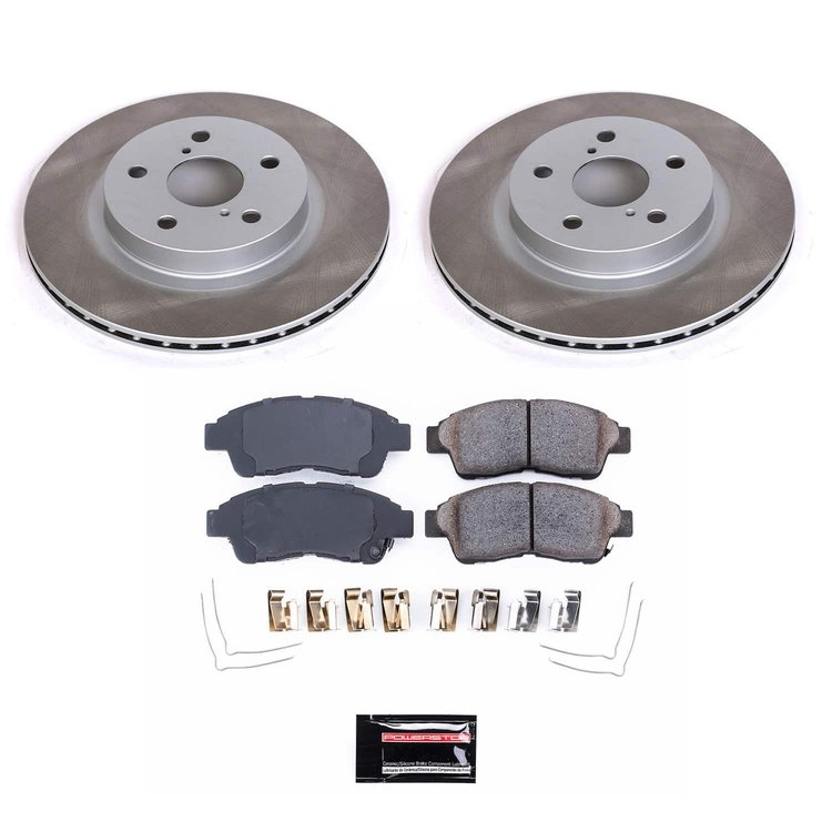 SC3163 Semi-Coated Rotor & Low-Dust Ceramic Brake Pad Kit