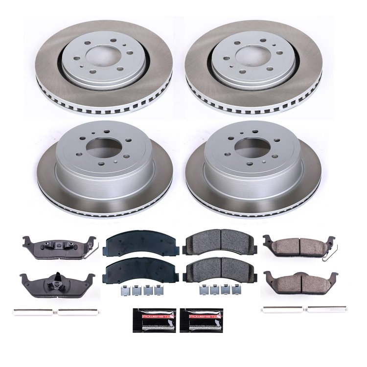 SC3166 Semi-Coated Rotor & Low-Dust Ceramic Brake Pad Kit