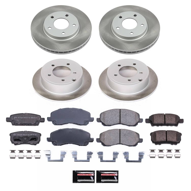 SC4017 Semi-Coated Rotor & Low-Dust Ceramic Brake Pad Kit