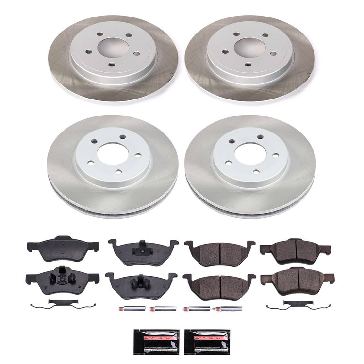 SC4024 Semi-Coated Rotor & Low-Dust Ceramic Brake Pad Kit