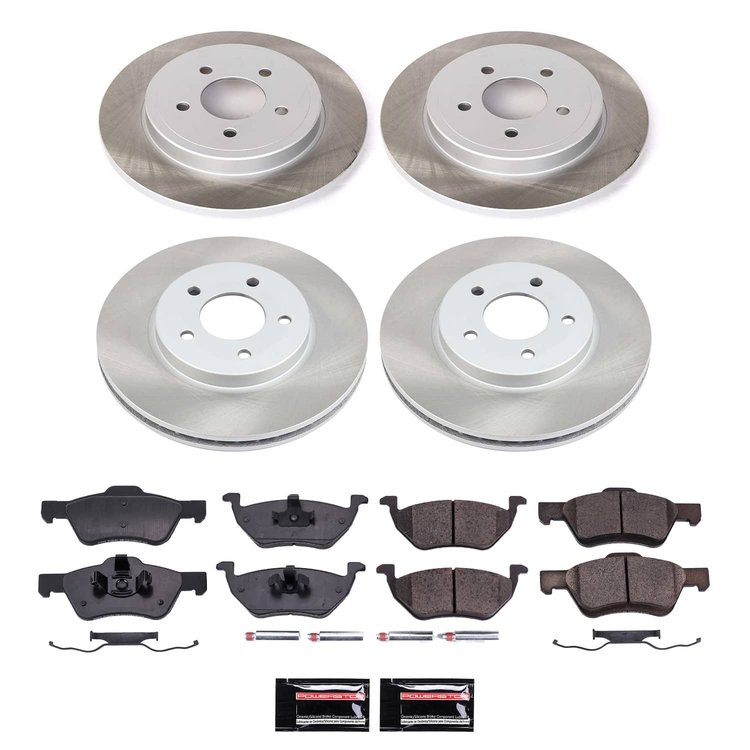 SC4025 Semi-Coated Rotor & Low-Dust Ceramic Brake Pad Kit