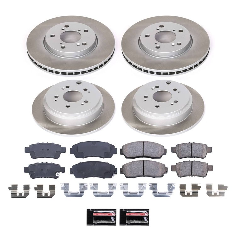SC4044 Semi-Coated Rotor & Low-Dust Ceramic Brake Pad Kit