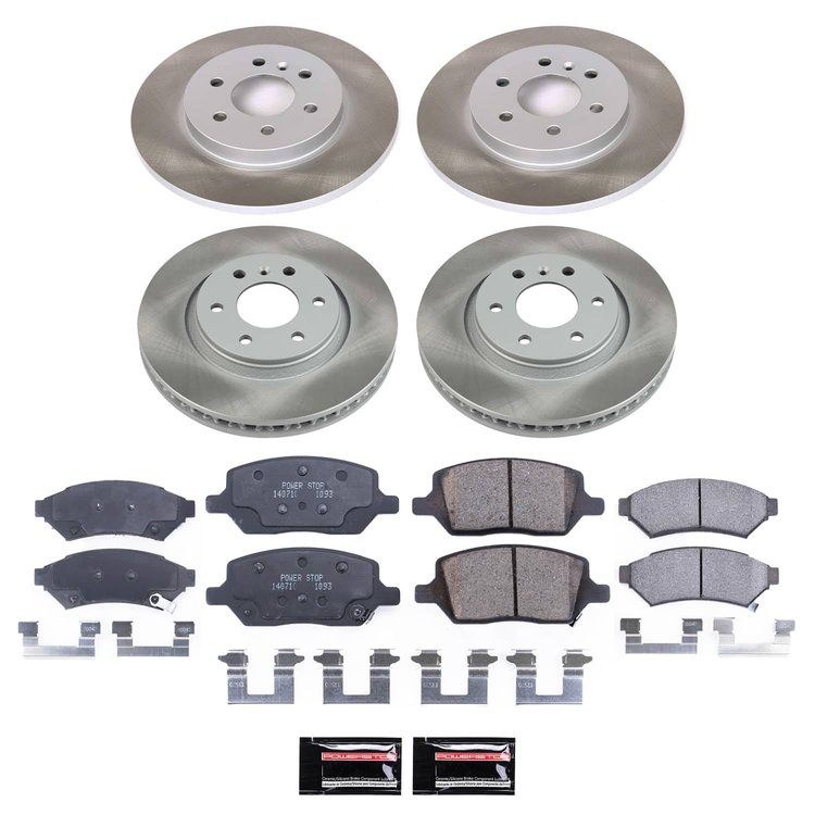 SC4048 Semi-Coated Rotor & Low-Dust Ceramic Brake Pad Kit