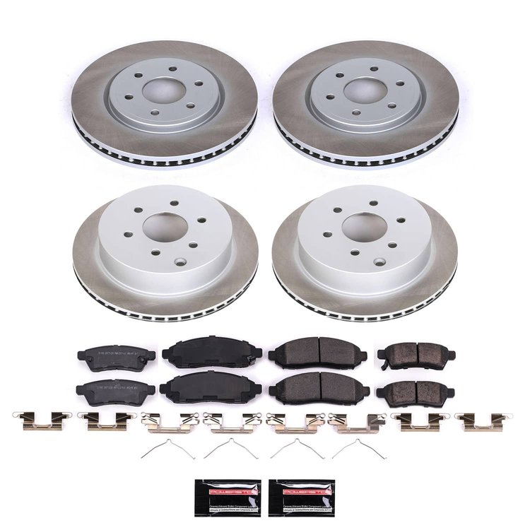 SC4062 Semi-Coated Rotor & Low-Dust Ceramic Brake Pad Kit