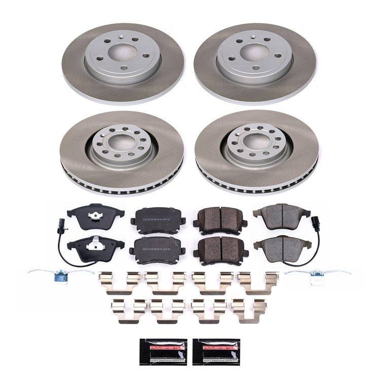 SC4065 Semi-Coated Rotor & Low-Dust Ceramic Brake Pad Kit