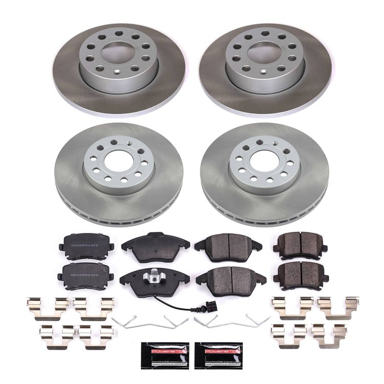 SC4068 Semi-Coated Rotor & Low-Dust Ceramic Brake Pad Kit