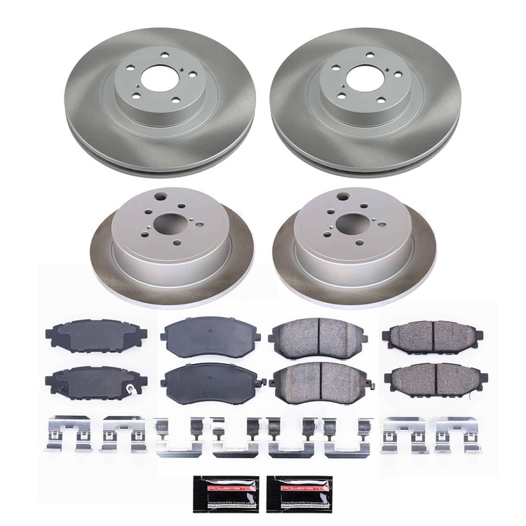 SC4077 Semi-Coated Rotor & Low-Dust Ceramic Brake Pad Kit
