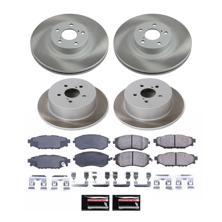 SC4079 Semi-Coated Rotor & Low-Dust Ceramic Brake Pad Kit