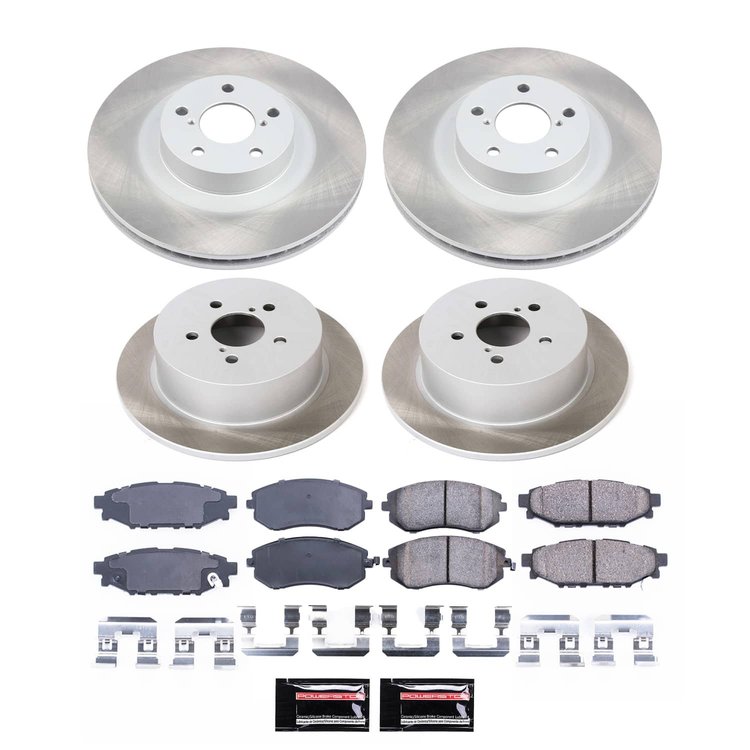SC4081 Semi-Coated Rotor & Low-Dust Ceramic Brake Pad Kit
