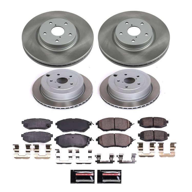 SC4088 Semi-Coated Rotor & Low-Dust Ceramic Brake Pad Kit