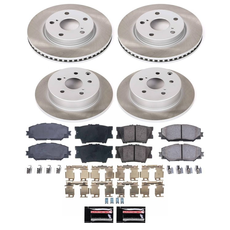 SC4100 Semi-Coated Rotor & Low-Dust Ceramic Brake Pad Kit