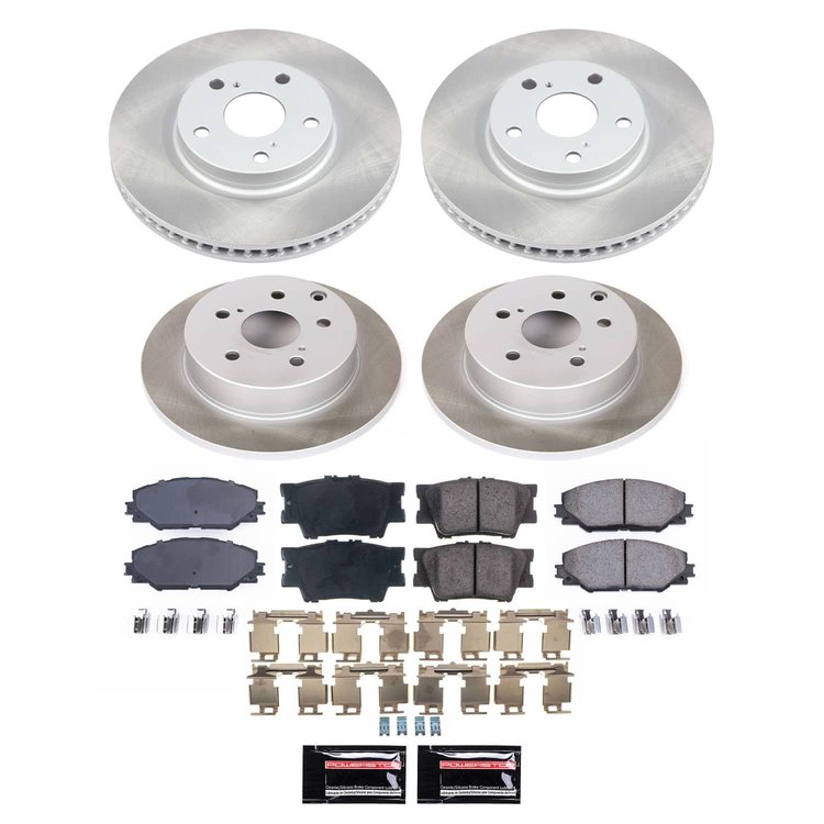 SC4101 Semi-Coated Rotor & Low-Dust Ceramic Brake Pad Kit