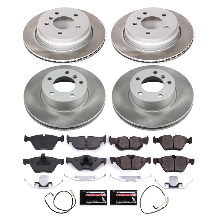 SC4102 Semi-Coated Rotor & Low-Dust Ceramic Brake Pad Kit
