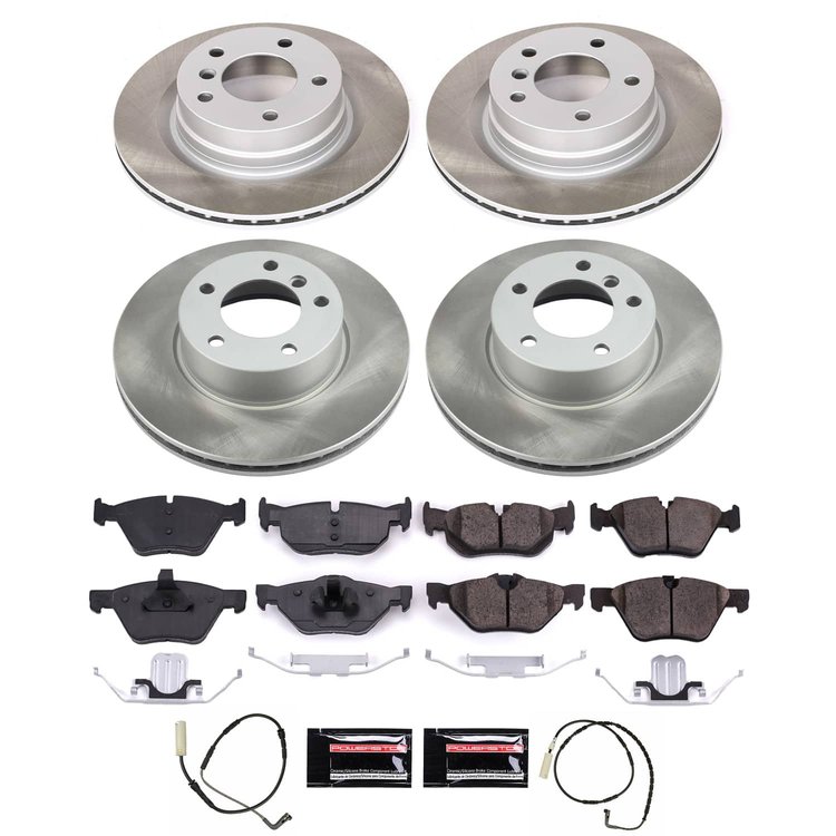 SC4106 Semi-Coated Rotor & Low-Dust Ceramic Brake Pad Kit