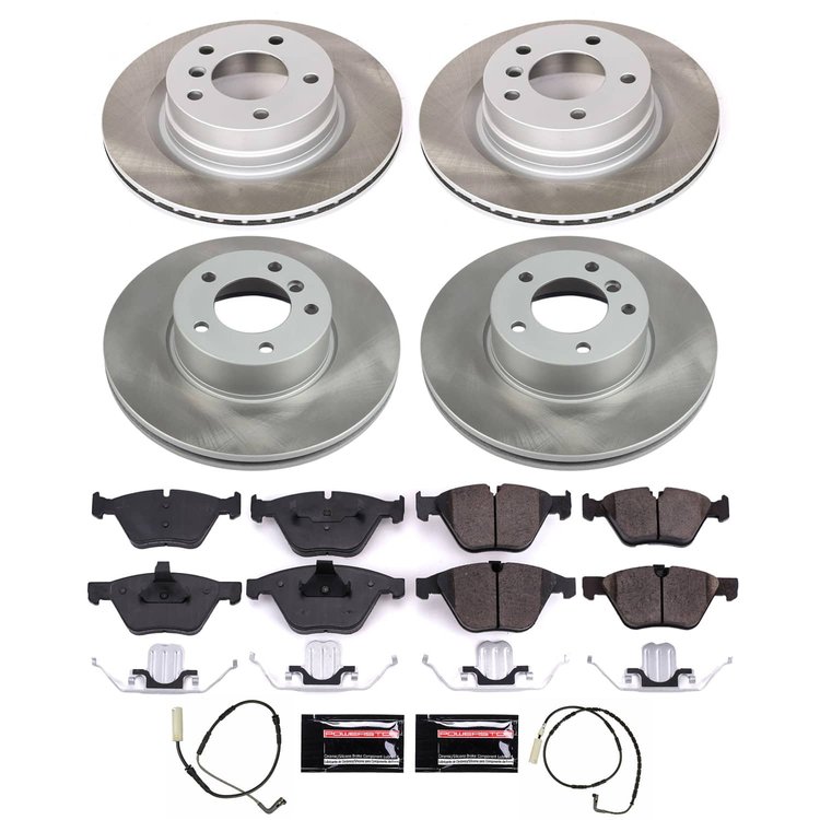 SC4107 Semi-Coated Rotor & Low-Dust Ceramic Brake Pad Kit