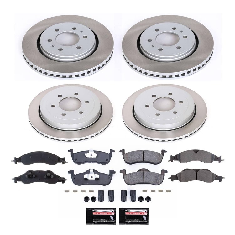 SC4109 Semi-Coated Rotor & Low-Dust Ceramic Brake Pad Kit