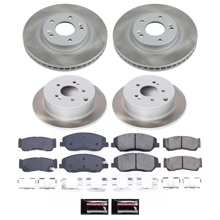 SC4116 Semi-Coated Rotor & Low-Dust Ceramic Brake Pad Kit