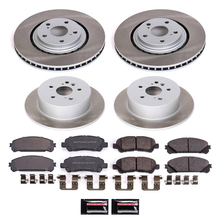 SC4129 Semi-Coated Rotor & Low-Dust Ceramic Brake Pad Kit