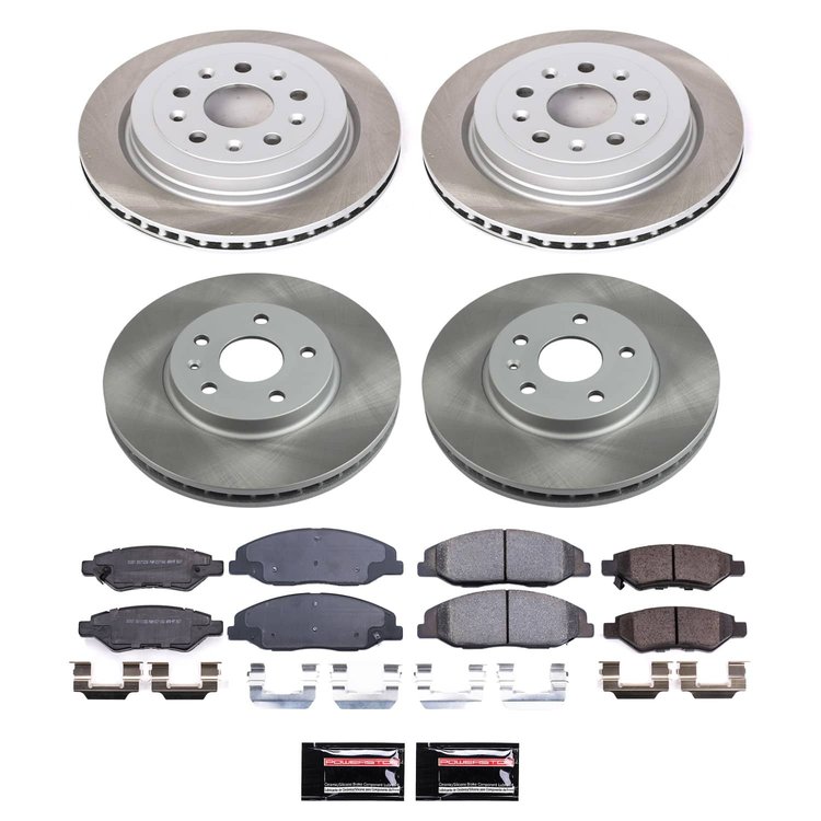 SC4134 Semi-Coated Rotor & Low-Dust Ceramic Brake Pad Kit
