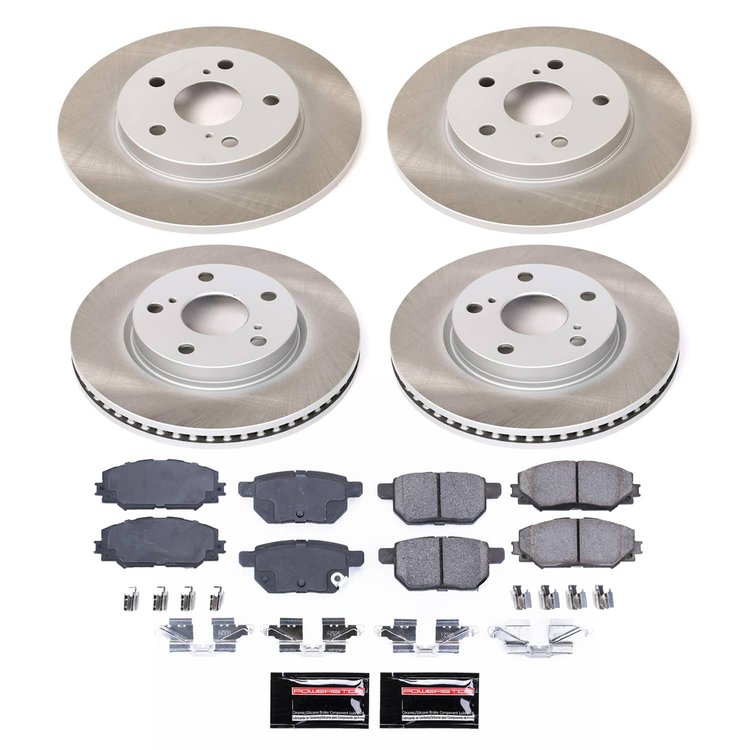 SC4141 Semi-Coated Rotor & Low-Dust Ceramic Brake Pad Kit