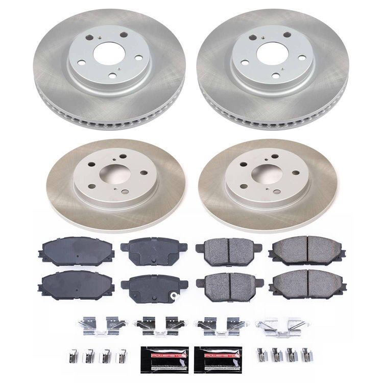 SC4142 Semi-Coated Rotor & Low-Dust Ceramic Brake Pad Kit