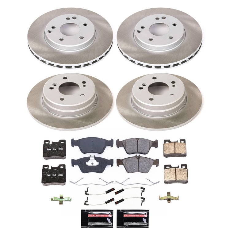 SC4247 Semi-Coated Rotor & Low-Dust Ceramic Brake Pad Kit