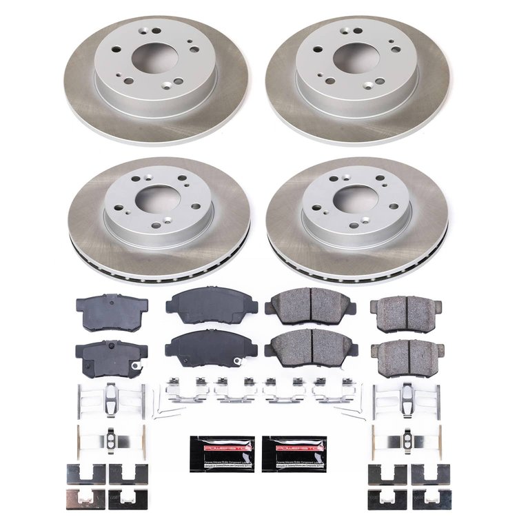 SC4276 Semi-Coated Rotor & Low-Dust Ceramic Brake Pad Kit