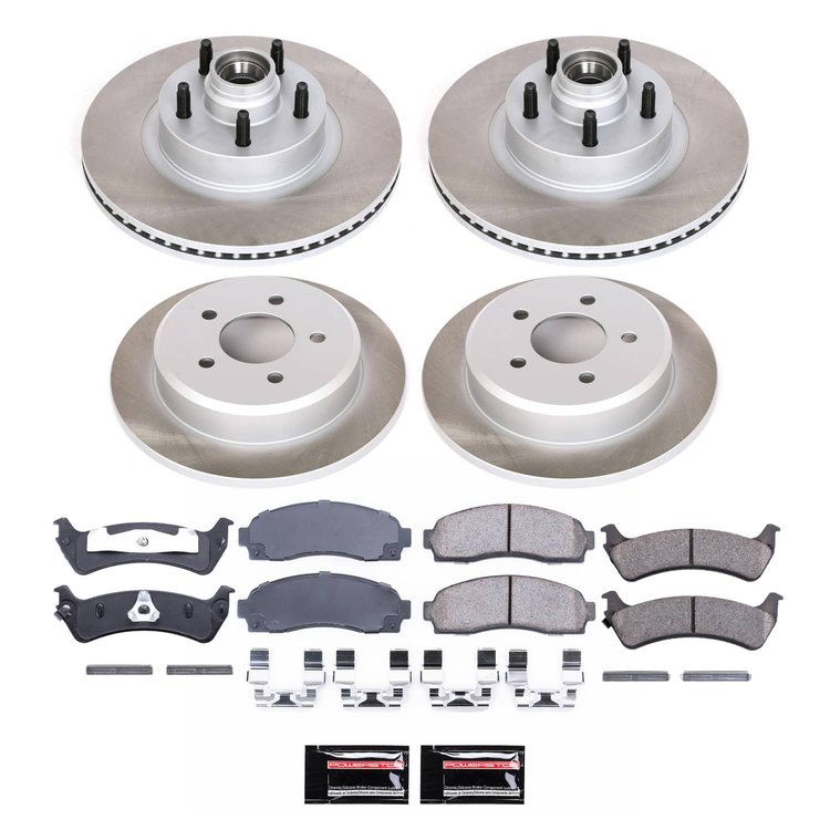 SC4356 Semi-Coated Rotor & Low-Dust Ceramic Brake Pad Kit