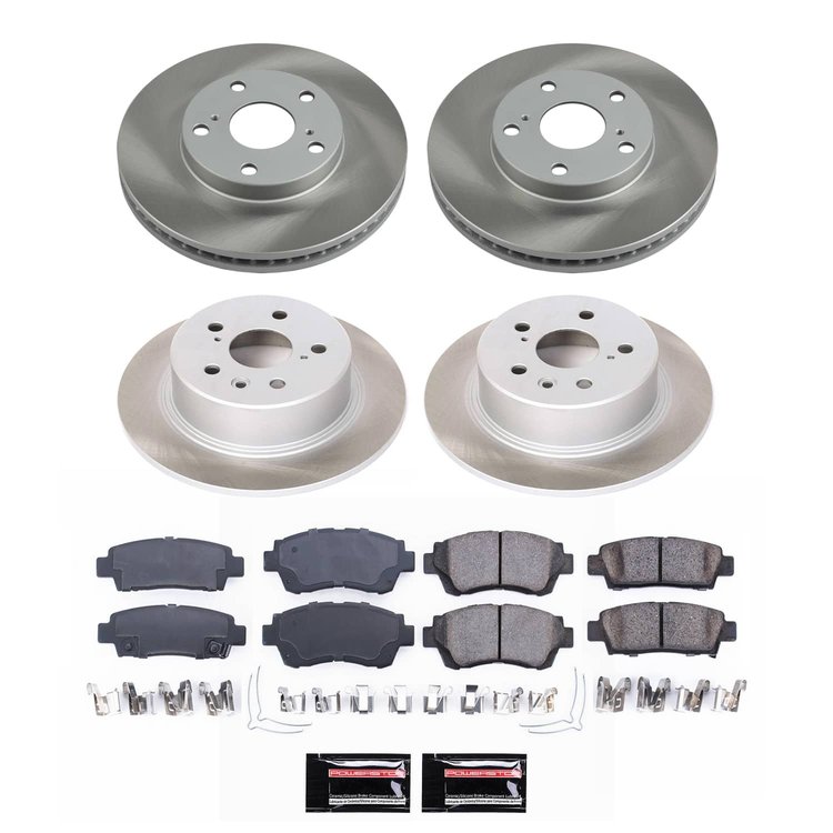 SC4359 Semi-Coated Rotor & Low-Dust Ceramic Brake Pad Kit