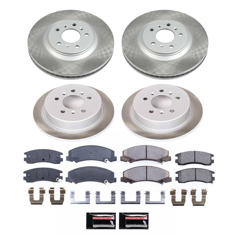 SC4377 Semi-Coated Rotor & Low-Dust Ceramic Brake Pad Kit