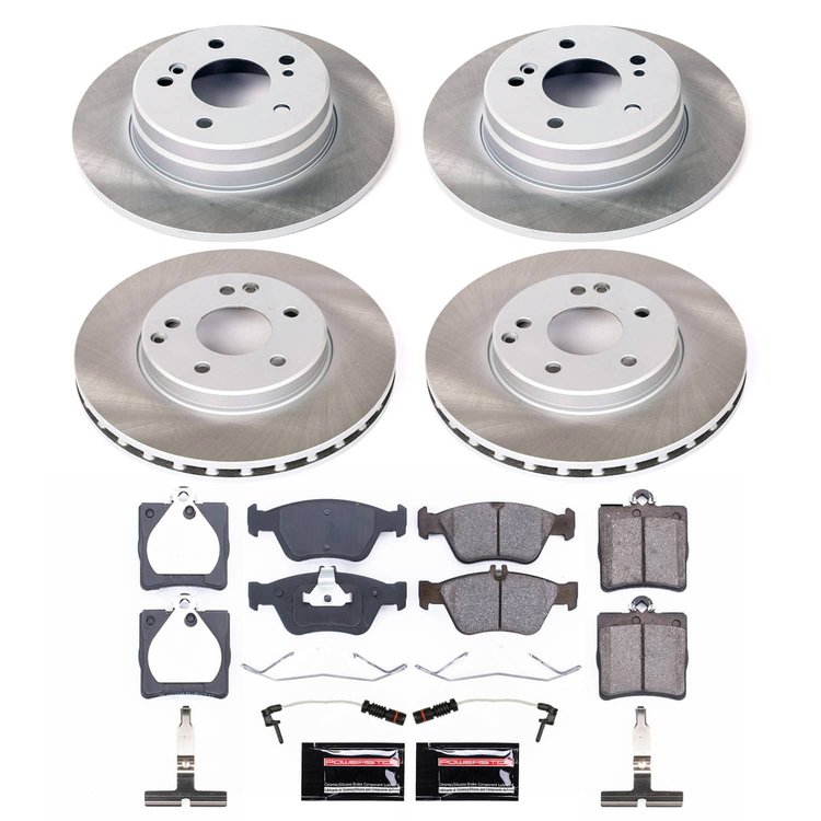 SC4417 Semi-Coated Rotor & Low-Dust Ceramic Brake Pad Kit