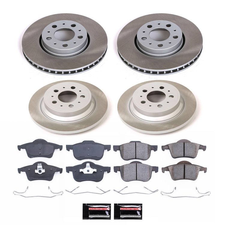 SC4430 Semi-Coated Rotor & Low-Dust Ceramic Brake Pad Kit