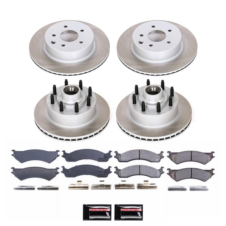 SC4434 Semi-Coated Rotor & Low-Dust Ceramic Brake Pad Kit
