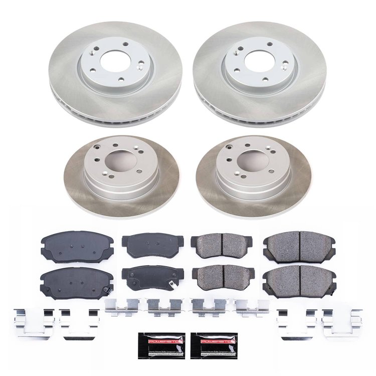 SC4443 Semi-Coated Rotor & Low-Dust Ceramic Brake Pad Kit