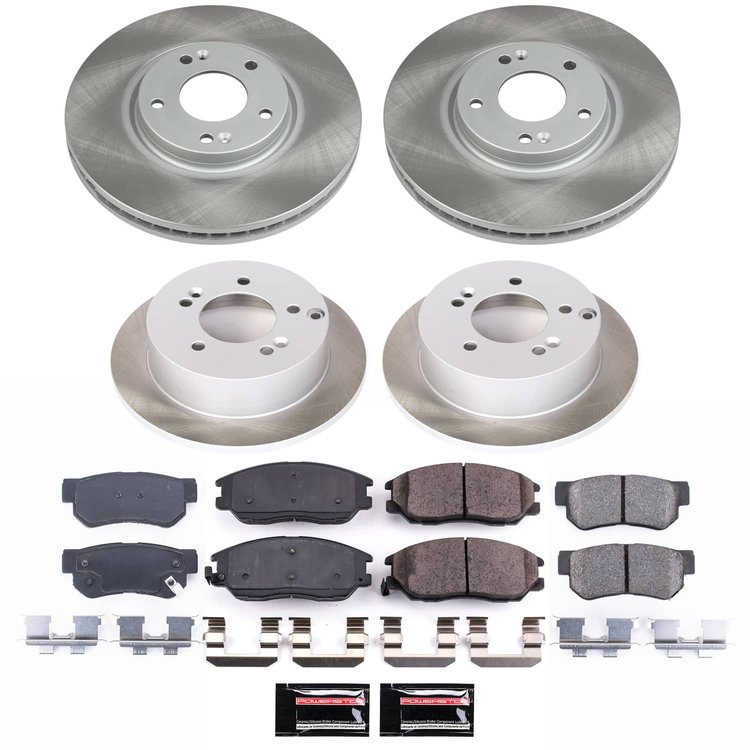 SC4450 Semi-Coated Rotor & Low-Dust Ceramic Brake Pad Kit