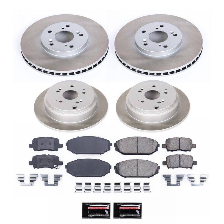 SC4459 Semi-Coated Rotor & Low-Dust Ceramic Brake Pad Kit