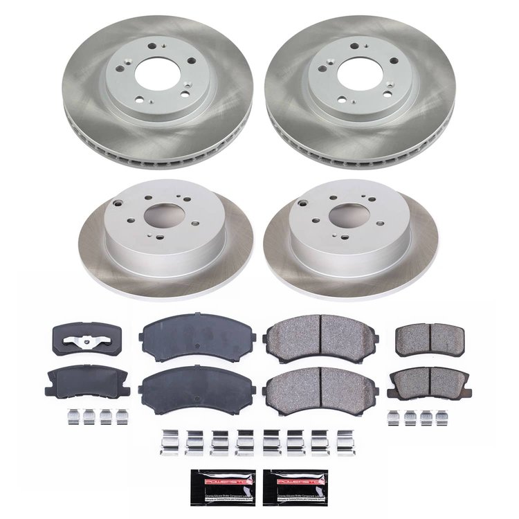 SC4461 Semi-Coated Rotor & Low-Dust Ceramic Brake Pad Kit
