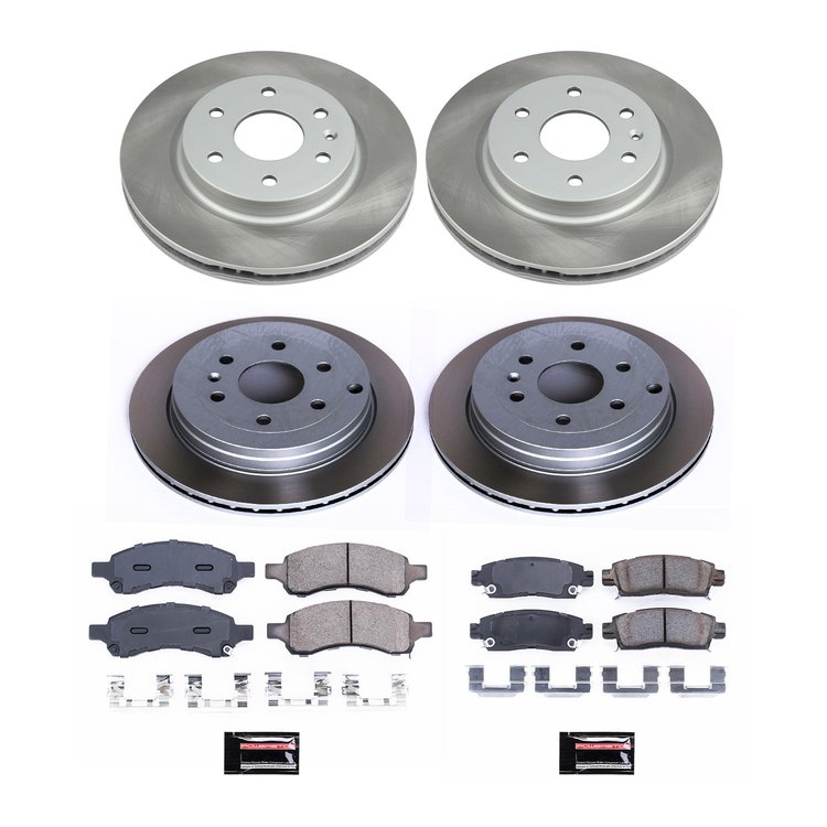 SC4466 Semi-Coated Rotor & Low-Dust Ceramic Brake Pad Kit