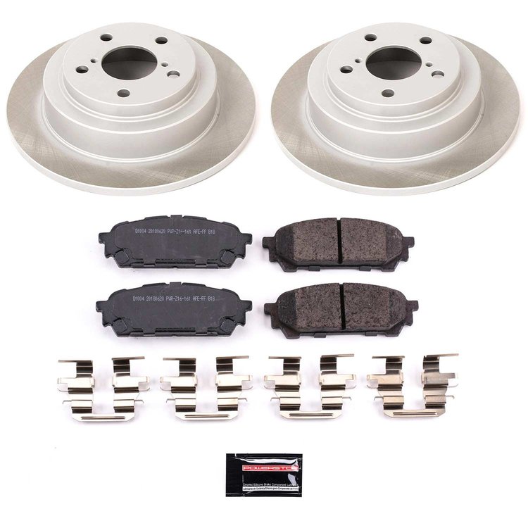SC447 Semi-Coated Rotor & Low-Dust Ceramic Brake Pad Kit
