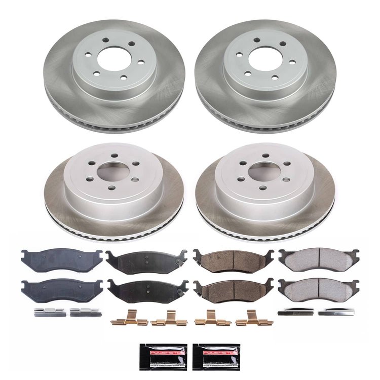 SC4471 Semi-Coated Rotor & Low-Dust Ceramic Brake Pad Kit