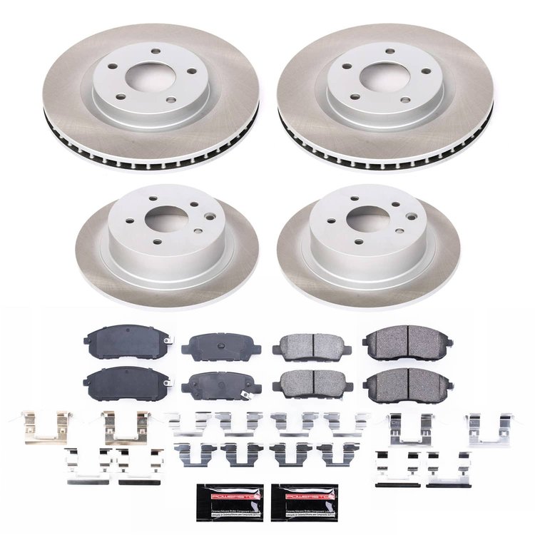 SC4475 Semi-Coated Rotor & Low-Dust Ceramic Brake Pad Kit