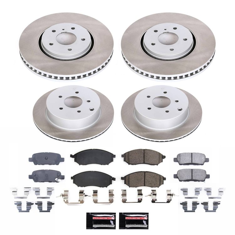 SC4477 Semi-Coated Rotor & Low-Dust Ceramic Brake Pad Kit