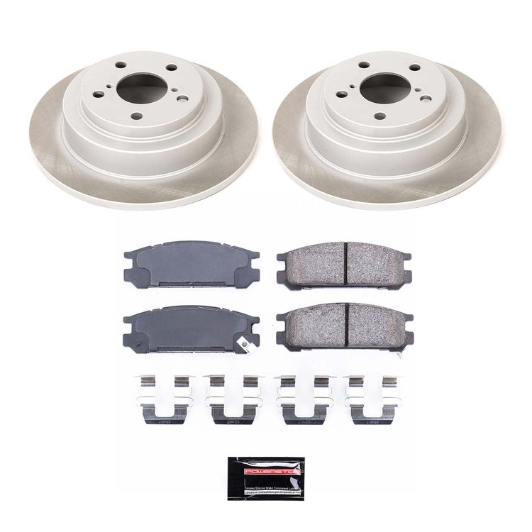SC448 Semi-Coated Rotor & Low-Dust Ceramic Brake Pad Kit