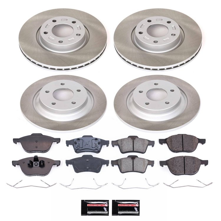 SC4494 Semi-Coated Rotor & Low-Dust Ceramic Brake Pad Kit
