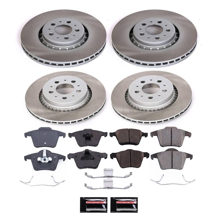 SC4502 Semi-Coated Rotor & Low-Dust Ceramic Brake Pad Kit
