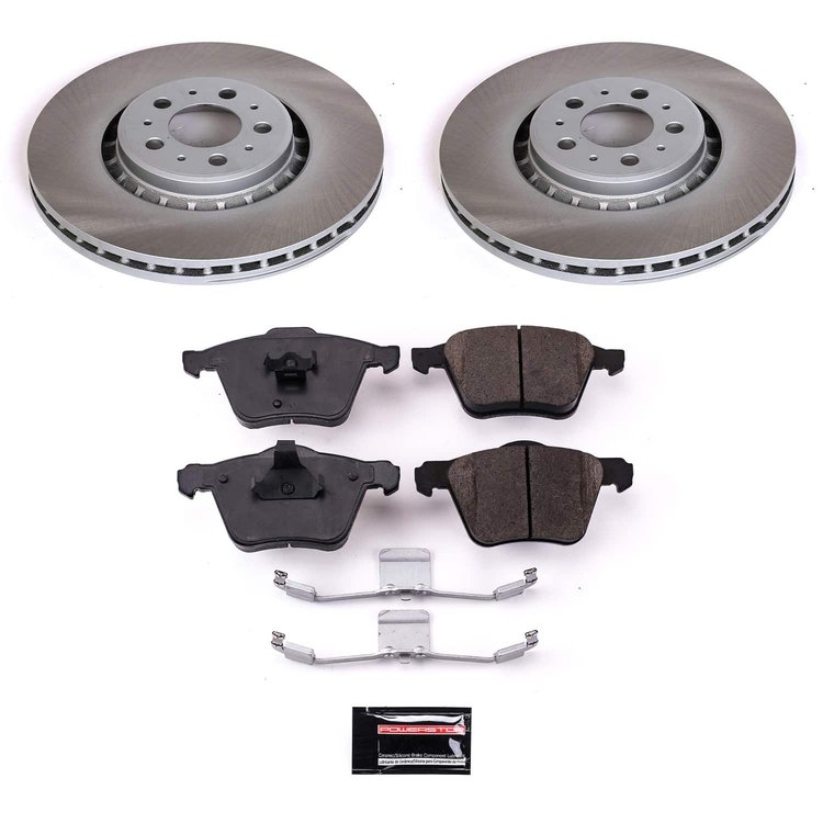 SC4552 Semi-Coated Rotor & Low-Dust Ceramic Brake Pad Kit