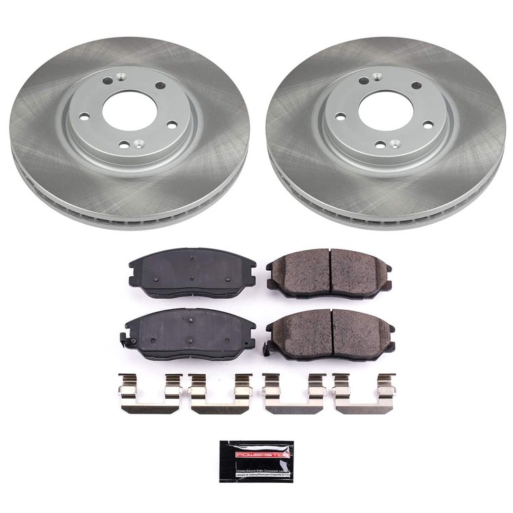 SC4557 Semi-Coated Rotor & Low-Dust Ceramic Brake Pad Kit