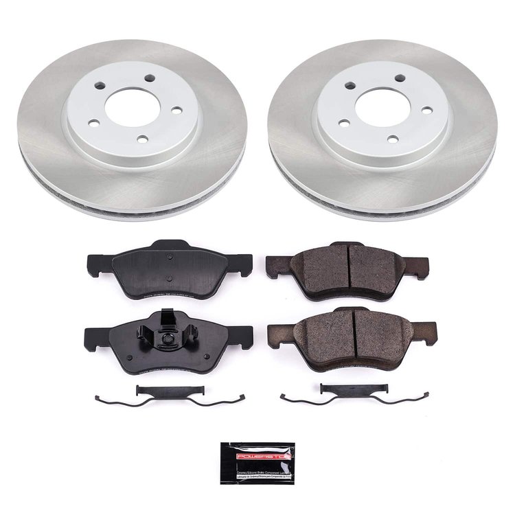 SC4581 Semi-Coated Rotor & Low-Dust Ceramic Brake Pad Kit