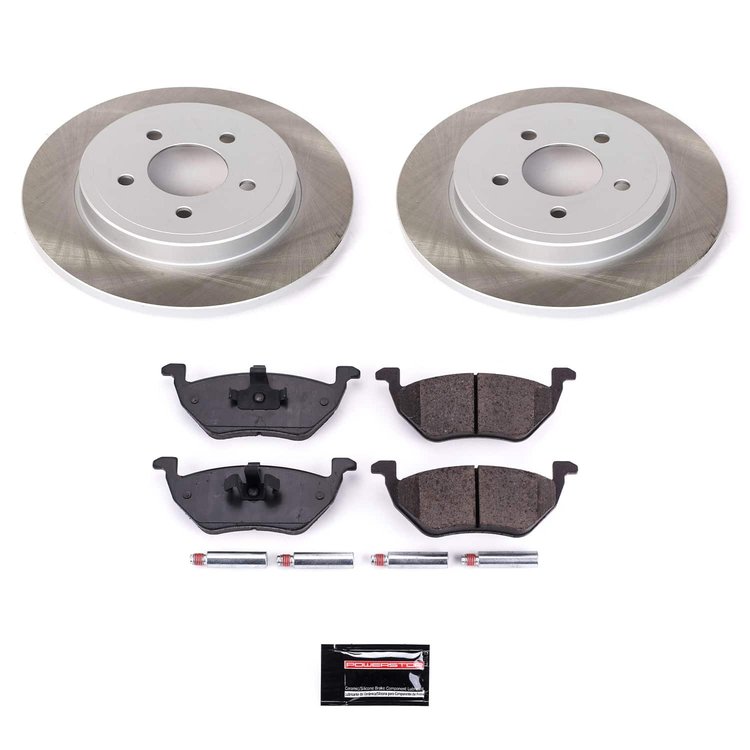 SC4585 Semi-Coated Rotor & Low-Dust Ceramic Brake Pad Kit